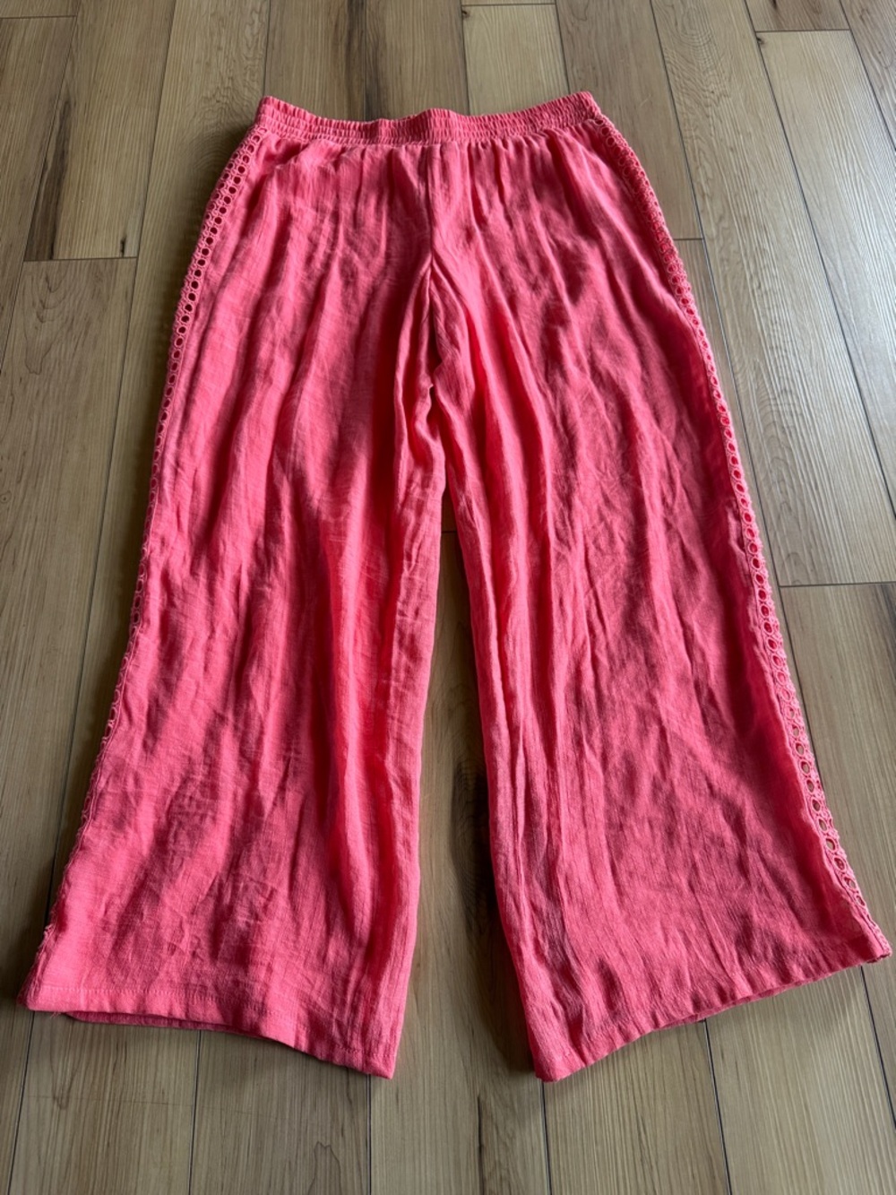 New Directions Coral Elastic-Waist Pants - side detail